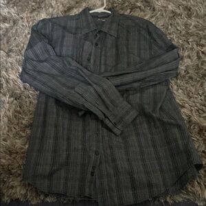 GAP Gray Casual Button Down Shirt Cotton Blend